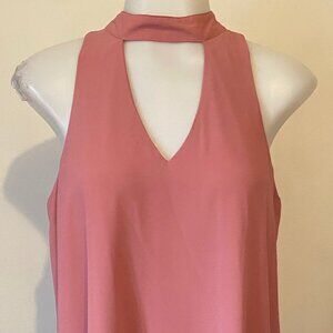 Miami Pink Shift Halter Dress